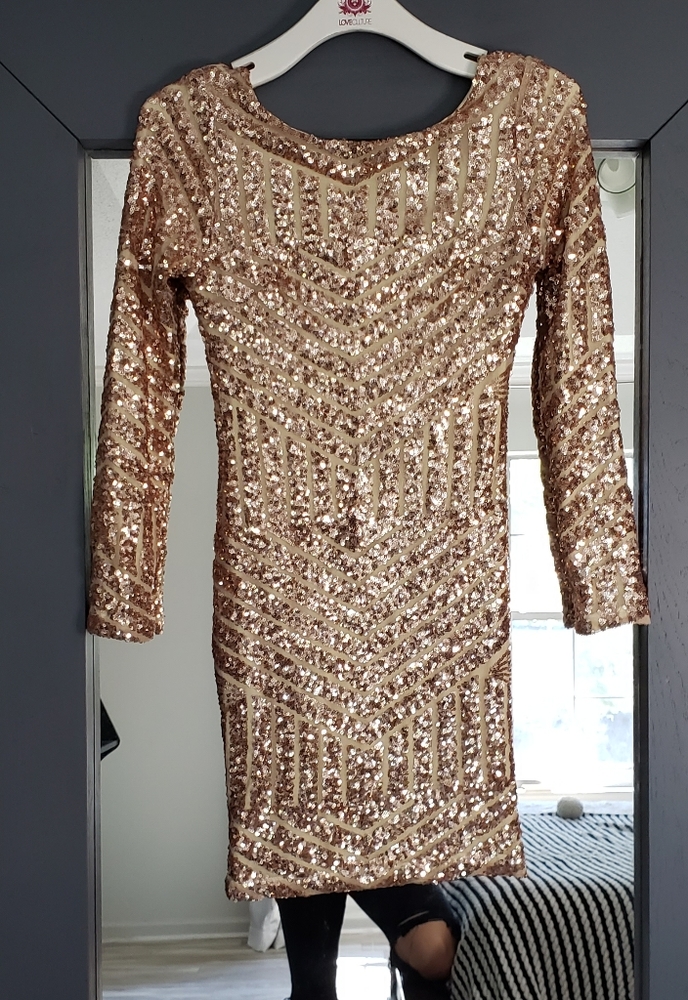 Gold Sequin Dress